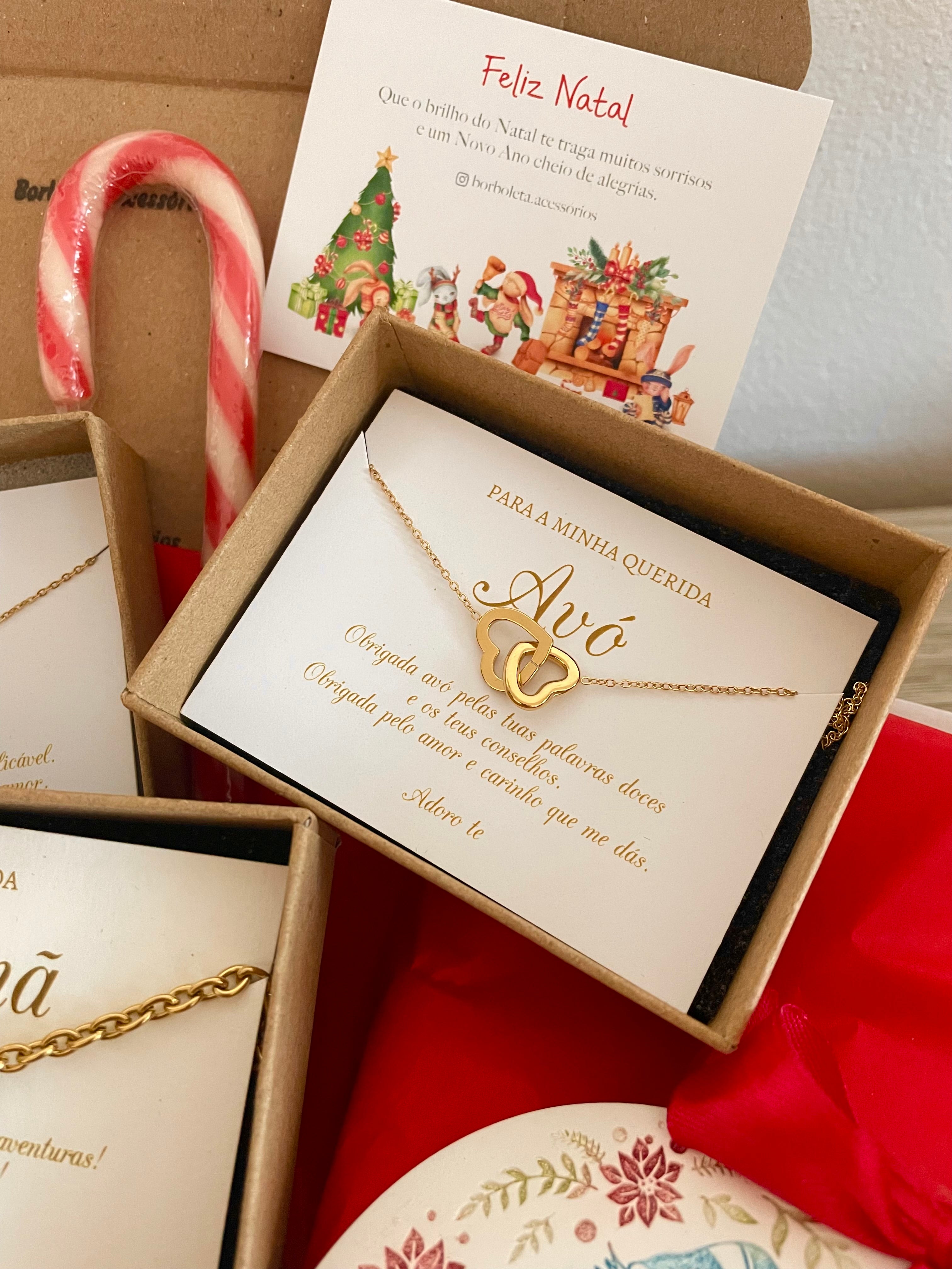 Caixinha de Natal com dedicatória para avó